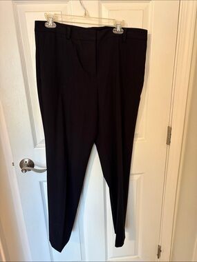 DKNY Dark Navy Straight-Leg Dress Trousers